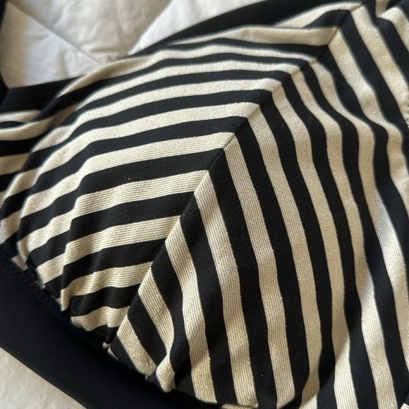 JESSICA SIMPSON BLACK Sweet Sailor Marine Swim Suit Triangle Bikini Top 1X XL - Picture 6 of 9